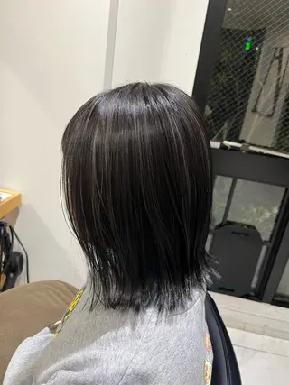 ミディアム カラー ナミ🩶暗髪/暖色 ❤️/透明感/縮毛のヘアスタイル