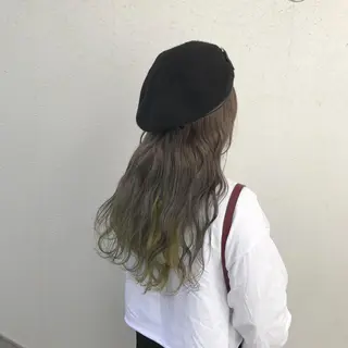 ロング カラー インナーカラー/天神 ブリーチ/吉田のヘアスタイル