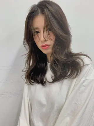 セミロング 韓国風/髪質改善 赤み消し✨junkiのヘアスタイル