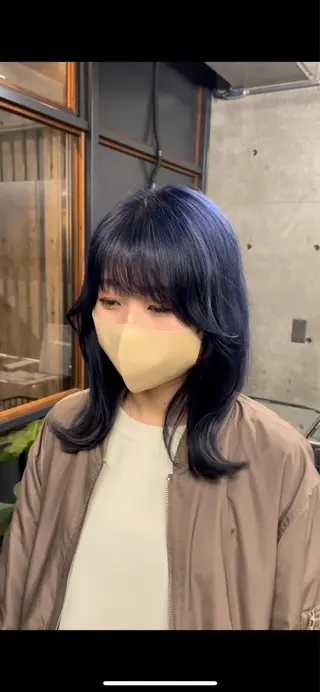 セミロング カラー レイヤー/透明感 カラー ☽EMIRIのヘアスタイル