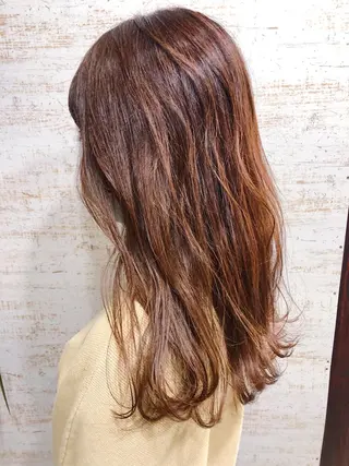 セミロング カラー ケアブリーチ /髪質 改善/古橋圭史郎のヘアスタイル