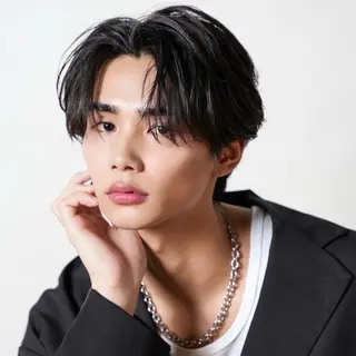 ミディアム カラー パーマ メンズ シースルーマッシュ/ メンズ/KYOHEIのヘアスタイル