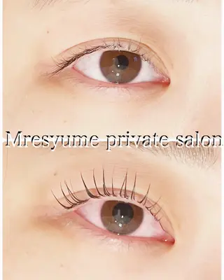 マツエク・マツパ Mresyume MAYUのマツエク・マツパデザイン