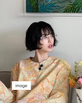 ショート AHNKISM所属・トレンド🌷 ボブ　パーマ🩰のヘアスタイル