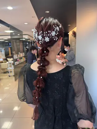 ヘアアレンジ ダブルカラーベージュ カラー/tuburaのヘアスタイル