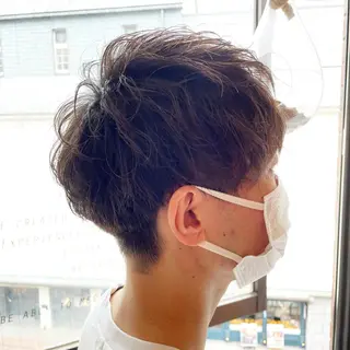ショート パーマ メンズ 小村 敏司のヘアスタイル