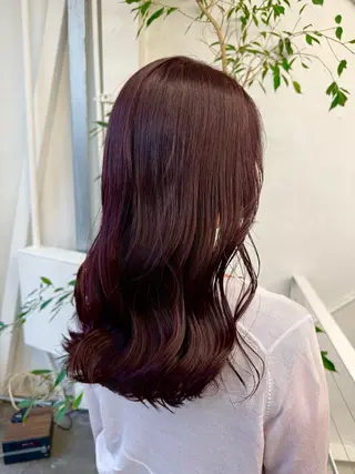 ロング カラー 角岡 真帆のヘアスタイル