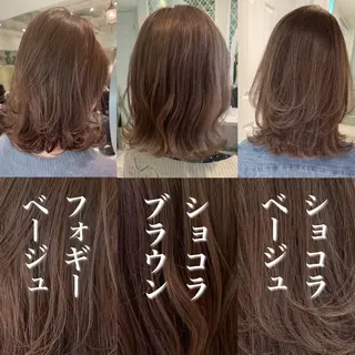 ミディアム ブリーチなし/暖色/ 透明感/ririkaのヘアスタイル