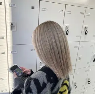 ロング カラー 赤み消し透明感🩶 銀座Ryota🩶のヘアスタイル