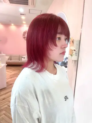 ショート カラー ヘアアレンジ ブリーチなし/ レイヤー🌿runaのヘアスタイル