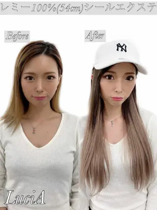 ロング カラー ヘアアレンジ LuciA/エクステ カラーのヘアスタイル