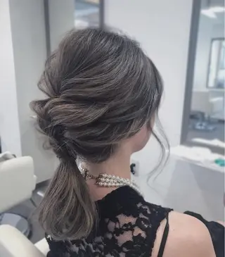 ミディアム ヘアアレンジ 🌈髪質改善カラーの 🌈坂本侑樹のヘアスタイル