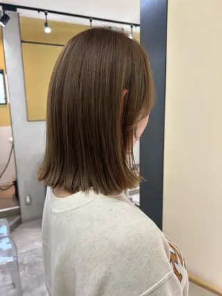 ミディアム カラー hub hair レイヤー/透明感のヘアスタイル