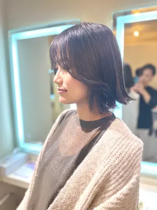 ミディアム カラー opus 店長大和 レイヤー/赤み消しのヘアスタイル