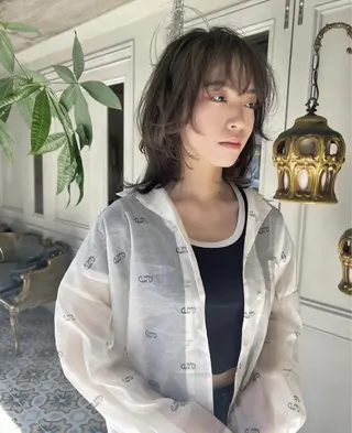 ミディアム 梅原 大和のヘアスタイル