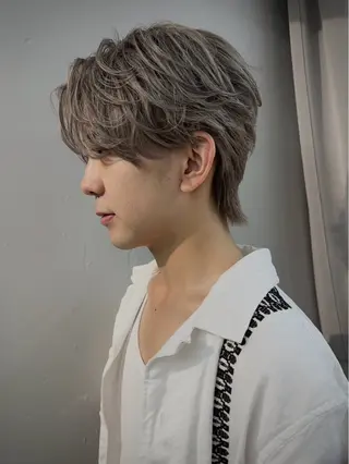 ショート カラー メンズ ナチュラル×色気パ ーマ 渋谷/マナミのヘアスタイル