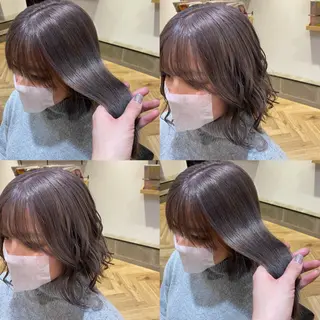 ミディアム カラー 艶カラー/韓国顔周り 🎀mamiのヘアスタイル