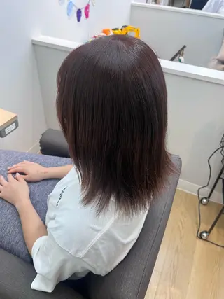 ミディアム カラー 笠原 あかりεїзのヘアスタイル