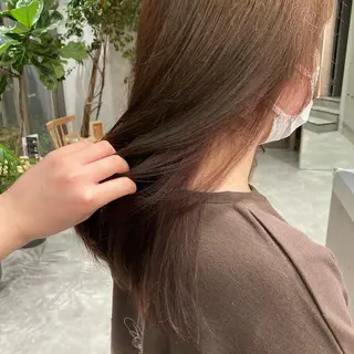 セミロング カラー たかはし まいのヘアスタイル