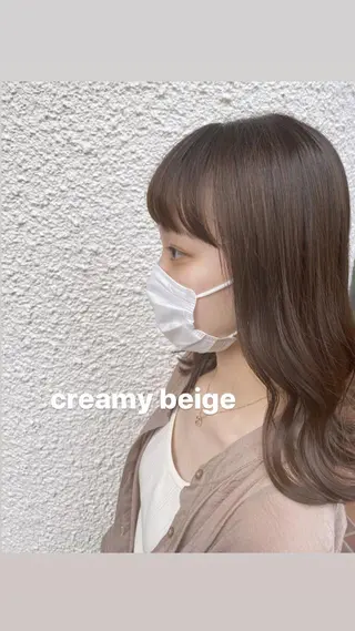 セミロング ブリーチなしWカラー 🎀韓国ヘア/amiのヘアスタイル