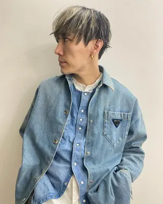 ショート カラー パーマ ヘアアレンジ メンズ 【池袋/スパイキー ショート】ⓝⓘⓜⓤのヘアスタイル