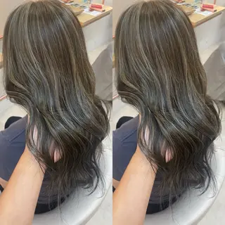 ロング カラー ブリーチ無しダブル カラー🦕まどかのヘアスタイル