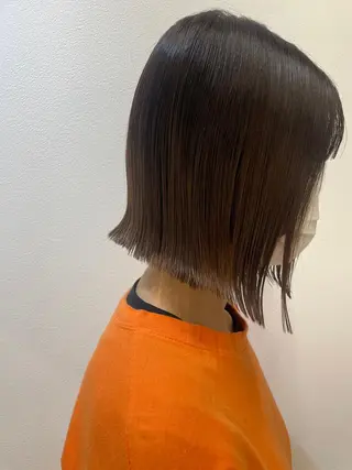 ミディアム まいか🤎髪質改善 ミルクティーボブ🎀のヘアスタイル