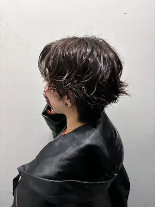ショート パーマ モリ アヤノのヘアスタイル