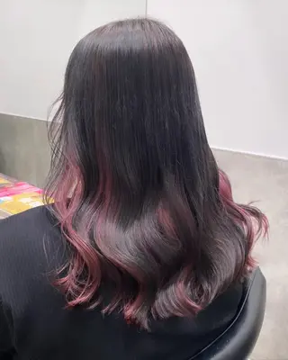 セミロング カラー 💗ガーリーヘア🎀 saki💗のヘアスタイル