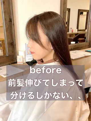 ロング 🌹ハッシュカット、 レイヤー韓国ヘア🌹のヘアスタイル