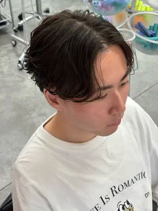 ミディアム カラー パーマ メンズ メンズパーマ特化 🔥韓国ヘア職人🔥のヘアスタイル