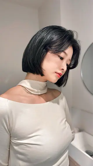 ショート 🌀渋谷ボブパーマ 🌀河野瑠太のヘアスタイル