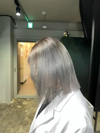 セミロング 渋谷ケアブリーチ ❤️🔥徳田空悟のヘアスタイル