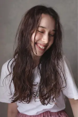 ロング パーマ/透明感カラー /ボブ/吉田一生のヘアスタイル