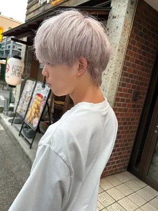 ショート カラー メンズ 🍀透明感抜群🍀/ ハイトーンカラーのヘアスタイル