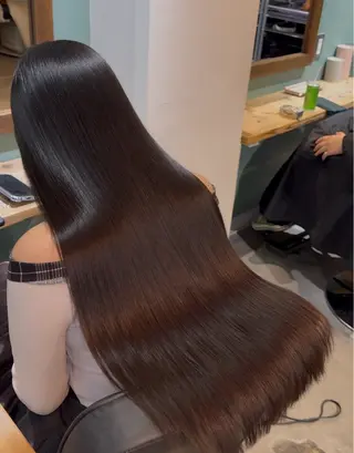 ロング 髪質改善/美髪矯正/ ハッシュカット/韓国のヘアスタイル