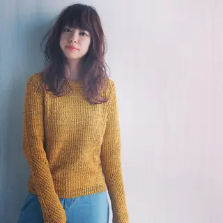 セミロング カラー CALAMARI所属・【渋谷で人気】艶髪× 髪質改善/ツヤカラーのヘアスタイル