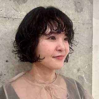 ショート ボブ/レイヤー/ニュ アンスパーマ/小夏のヘアスタイル