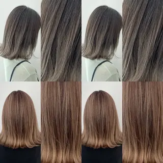 ミディアム カラー ✨韓国艶髪✨ケア ブリーチ🫧アキラのヘアスタイル