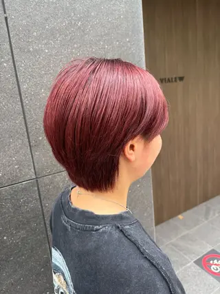 ショート カラー SALOWIN 岡山店所属・ボブ/艶カラー/ manaka 🥣のヘアスタイル