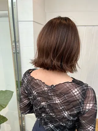 ショート カラー パーマ ヘアアレンジ 二ヶ月綺麗が続く デザイン/星野六三四のヘアスタイル