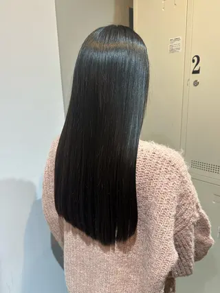 ロング カラー 縮毛矯正+モテカラー 🎀✨MIHOのヘアスタイル