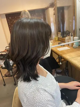 ミディアム カラー 英語ok sohee ソヒ 305号室のヘアスタイル