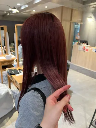 セミロング カラー ダン/メンズ/ 顔周り×透明感カラーのヘアスタイル