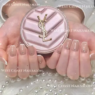 ネイル リボン、ガーリー パーツ放題専門店のネイルデザイン