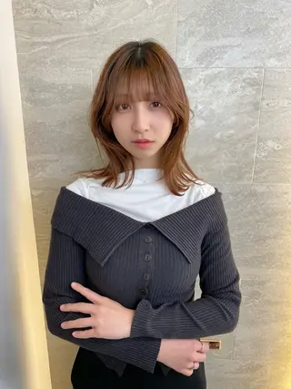 ミディアム Londsoleil所属・髪質改善×顔周り× レイヤー/Jiroのヘアスタイル