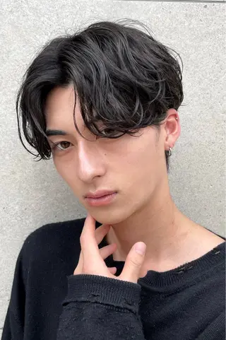 ショート カラー パーマ ヘアアレンジ メンズ 亀井隆汰/メンズ専門 パーマ特化美容師のヘアスタイル