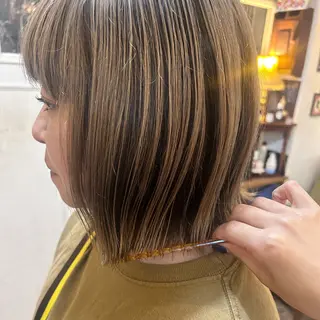 ショート カラー 清水千優/パーマ/透 明感カラー/メンズのヘアスタイル