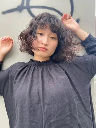 ショート カラー パーマ ヘアアレンジ パーマ指名No1 /namiのヘアスタイル