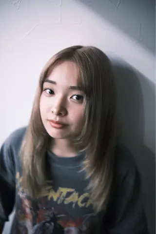 セミロング カラー sunc所属・梅田l大人韓国ヘア レイヤー×艶カラーのヘアスタイル